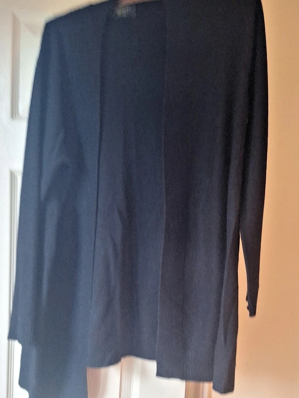 Women's 100% Cashmere Black Open Front Cardigan - Size M